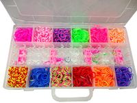 3A FEATURETAIL 2400 Loom Band Kit for DIY Crafts, Rainbow Loom Band Set with Loom Board for Bracelet Making