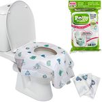 Potty Shields Toilet Seat Covers Disposable (12 Pack) - XL Waterproof Toilet Cover for Toddlers, Kids & Adults - Portable & Individually Wrapped for Travel, Potty Training, Vacations, Public Restrooms