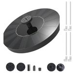 Verilux Plastic Fountain Solar Power Floating Water Pump For Pool Pond Garden And Patio Plants Round 7V 1.4W (Black)