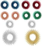 LLMSIX 12 Pieces Fidget Rings and Fidget Bracelet Acupressure Rings Sensory Rings Trichotillomania Fidget Toys Spike Ring Fidget Stress Relief Toys Set for Teens, Adults, Silent Stress Reducer