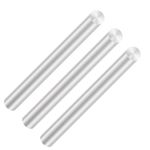 LAVMHAB 6063 Aluminum Round Rods 10mm x 100mm, Solid Shaft Rods Bar for DIY Crafts Models (3pcs)