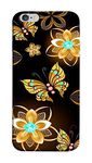 Silence iPhone 6s / iPhone 6 Golden Butterfly with Flowers Designer Printed Mobile Hard Back Case Cover for iPhone 6s / iPhone 6