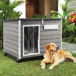 Ketive Large Dog House Outdoor Weatherproof Wooden Igloo Dog House with Raised Feet for Small to Large Dogs, Dog Houses Breed with Removable Floors, Waterproof House for Dogs Outside PET65