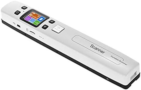 Scanner, Portable Handheld Wand Document/Book/Images Scanner 1050DPI Resolution High Speed Scanning A4 Size JPEG/PDF Format Colorful LCD Display for Office Business Reciepts