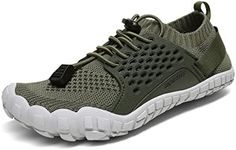 NORTIV 8 Unisex-Child Quick Dry Barefoot Lightweight Athletic Outdoor Water Sports Shoes, Army Green/2-2 Little Kid (Aqua-K2)