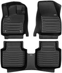TuxMat - for Volkswagen Tiguan 2018-2024 Models - Custom Car Mats - Maximum Coverage, All Weather, Laser Measured - This Full Set Includes 1st and 2nd Rows
