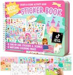 Sticker Books for Toddlers 2-4 Years - Toddler Sticker Book Preschool Learning Activities, Kids Stickers Ages 2-4, Quiet Books for Toddlers 3-5, Kids Travel Activities, Educational Toddler Girl Gifts