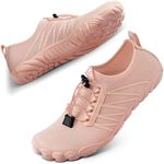 SEEKWAY Water Shoes Men Women Adult Quick-Dry Aqua Sock Barefoot for Beach Swim River Pool Lake Hiking Kayaking Surfing, 1d-413 Nude Pink, 12.5 Women/11.5 Men