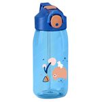 FunBlast Tritan Cute Water Bottle With Sipper, Water Bottle For Kids, Sipper Bottle For Kids - Anti-Leak Cartoon Kids Water Bottle For Kids (550 Ml) (Animal), Multicolor