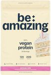 Be Amazing Vegan Protein Powder | 20g Plant-Based Protein with Prebiotics Fibers | Sugar-and-Gluten-Free Shake Mix, Low Carb, Non-Dairy Funfetti Smoothie | Birthday Cake, 25 Servings