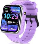 Smooce Kids Smart Watch,Boys Girls Smart watch for Kids with 24 Puzzle-Game Dual Cameras Music Videos Record Pedometer,Best Learning Smartwatch for Kids Gifts (Purple)