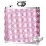 DRINKMALL Pink Flasks for Liquor fo