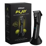 LITMUS Play 03 Beard,Body&Balls Trimmer|Skin Friendly Sence Touch Ceramic Blades (Prevents Nicks&Cuts)|100% Showerproof|Guide Torch|C Type Fast Charging|Premium Travel Pouch,Battery Powered