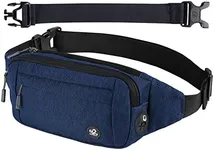 WATERFLY Fanny Pack Waist Bag: Runner Small Hip Pouch Bum Bag Running Fannie Pack Phanny Fannypack Waistpack Bumbag Beltbag Sport Slim Fashionable for Jogging Hiking Woman Man (Navy Blue)