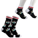 MBMSO 2 Pairs I'd Rather be Bowling Socks Funny Bowling Gifts Bowling Ball Socks Bowling Lover Gifts Bowling Team Gifts, Bowling So Mc, 10-10.5