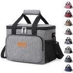 Lifewit Large Lunch Bag 12-Can (8.5L) Insulated Lunch Box Soft Cooler Cooling Tote for Adult Men Women, Grey