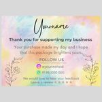 Yellow Nuts Personalized Thank You Cards For Small Business 50 Pcs Purchase Your Order Shopping Greeting Card Tags