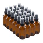 The Bottle Depot - 24 Pack - 2 oz Glass Spray Bottle - Clear Amber - 20-400 Neck Finish - Boston Round Bottles - UV Rays Protection