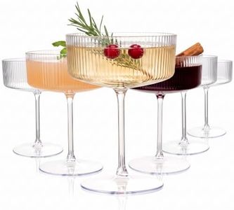 Ciaell 12 Pack Plastic Martini Glasses for Bars Parties