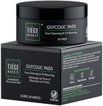 Tiege Hanley Glycolic Acid Pads for Men, 1-Pack - Exfoliating Face Cleansing Pads for Forehead, Nose & Cheeks - Men's Daily Skin Care Facial Wipes.18.5% Acid Complex (Glycolic, Salicylic & Lactic).