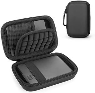 Etui pour Disque Dur Externe 2,5", Western Digital WD Elements/Toshiba/Seagate HDD, Coque EVA Rigide Portable de Sac Sacoche Protection Pochette Case (Balck)
