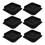 shouwuhho Bed Risers 1 inch, 2 inch, 3 inch, 4 inch, 6 inch, 8 inch Heavy Duty, Oversized Furniture Risers Support up to 6,000 Lbs for Sofa, Bed Frame, Tables, Couches (6 Pack, Black, 1 inch)