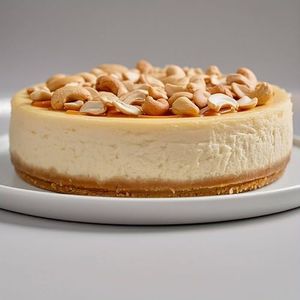 Andy Anand Gluten Free Caramel Cashew Cheesecake 9" Made Fresh in Traditional Way, Slowly Savor for an Amazing Experience with A Luxuriously Creamy Feel and Intense After Taste (2 lbs)
