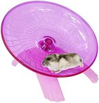 Hamster Flying Saucer Silent Running Exercise Wheel for Gerbil Rat Mouse Hedgehog Small Animals (Pink)