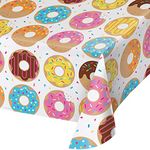 Creative Converting Donuts | Plastic Tablecover 54" x 102" | 1ct