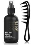 SNTE Sea Salt Spray(100 Ml) (Frozz), Natural Finish Sea Salt Spray for Hair, Volumizes & Texturizes, Infused with Bhringraj, Vitamin E, Light with 1Pc Hair Styling Comb Wide Tooth Comb, Large Tooth Curl Comb Shark Teeth Hairstyle Tool