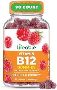 Lifeable Vitamin B12 Gummies for Adults | 1000 mcg | Great Tasting B12 Vitamins | Non-GMO, Vegan B12 | for Energy and Metabolism Support | 90 Gummies