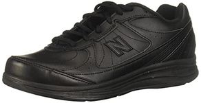 New Balance Women's 577 V1 Lace-Up Walking Shoe, Black/Black, 8.5 XW