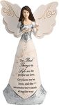 Pavilion Gift Company Elements 82328 Angel Figurine Holding Butterflies, Best Things In Life, 8-Inch , White