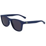 Lacoste Men's L884s Sunglasses, Matte Dark Blue/Dark Blue Solid Grey, 53 mm