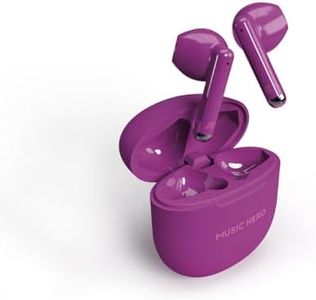 SBS NUBOX True Wireless Stereo Écouteurs pour téléphones Portables,Ordinateurs Portables Lenovo, HP, MacBook, 2,5 Heures de Musique et d'appels, 300 mAh, Voiture on/Off, Assistant Vocal aubergine