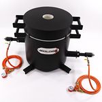 DEVIL-FORGE Gas Metal Melting Furnace FB3Hb Kit - 20Kg, 2 DFC Burners (360.000 BTU), Crucible, Gloves, Foundry, Jewelers, Metalsmiths, Refiners 2642°F / 1450°C Brass, Copper, Bronze