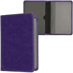 kwmobile Registration and Insurance Holder - Car Document Holder for Vehicle Documents and Cards - PU Leather - Pale Iris