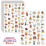 1000 PCS Bible Verse Stickers, Clear Inspirational Pray Stickers Encouraging Scripture Decals Jesus Christian Religious Faith Labels for Scrapbooks Bottles Computer Planner Diary Album Kids Adults