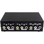 Duttek 2 Port Audio switcher AV Switch RCA Switcher,2 in 1 Out Composite Video L/R Audio Selector Box av Cable Switch Component av selector Switch for DVD STB Game Consolesav selector Switch