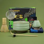 TEANAGOO Japanese Tea Set, Matcha Whisk Set, Matcha Bowl Bamboo Matcha Whisk (Chasen), Scoop (chashaku), Matcha Whisk Holder, Tea Making Kit. MSB-6, Matcha