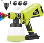 Paint Sprayer, DEWINNER 550W Electric Paint Spray Gun with Detachable Tank Max 1000ml/min, 3 Spray Patterns,3 Nozzle Sizes for Fence, Cabinet, Home Painting