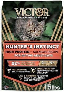 VICTOR Hunter's Instinct High Protein Salmon Recipe for Adult Cats, 15lb