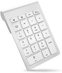 Foloda Bluetooth Wireless Number Pads: 22 Keys Wireless Financial Accounting Numeric Keypad, External 10 Key Numpad Numbers Keyboard for Laptop Computer Surface Pro Notebook Desktop