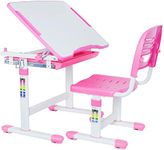 VIVO Height Adjustable Children's Desk and Chair, Pink