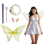 sesameless Fairy Wings, Fairy Wings Adult, Gold Fairy Wings for Kids, Butterfly Wings Angel Wings for Halloween Costume