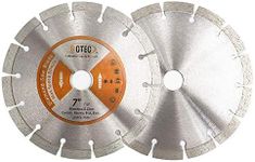 Power Saw Segmented Diamond Blades,BGTEC 2pcs 7” General Purpose Dry or Wet Cutting Disc for Concrete Stone Brick Masonry