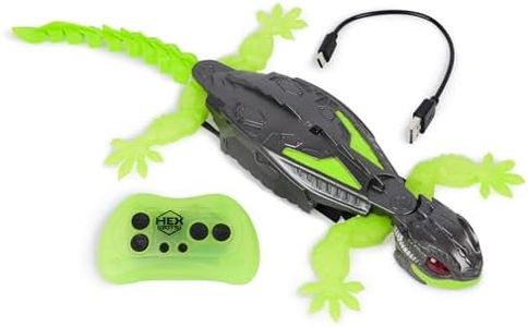 Hex Bots Remote Control Gecko Crawling Along Walls and Ceiling with Luminous LED Eyes, Easy Remote Control, Realistic Gecko Movements, Ages 4+