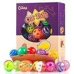 Chiwava 48 Pack Cat Plastic Noisy Cat Toy Balls with Rattle Bell Kitten Chase Pounce play Assorted Species