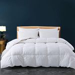 Cozynight Down Alternative Comforter-All Season King Comforter Duvet Insert with Corner Tabs-Lightweight Breathable Reversible White Comforter 106x90 inches