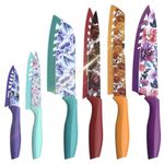 Knife Set, 12-Piece Kitchen Knife Set Nonstick Coated, Professional Kitchen Cutlery Set for Chef, Cooking, Camping, Outdoor, Gift